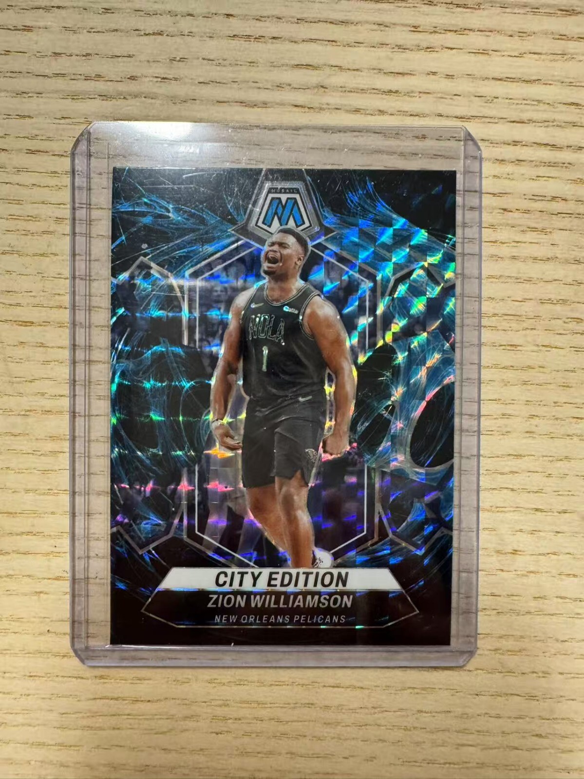 2023-24 Panini Mosaic #271 Zion Williamson City Edition Genesis Mosaic Prizm