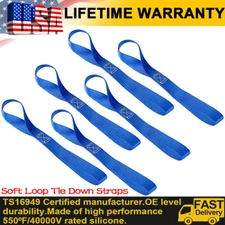 6X 4500lb Soft Loop Tie Down Straps Ratchet Car Motorcycle Luggage Ratchet Duty