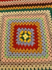 Copertina Lana fatta a uncinetto dalla nonna in lana morbida 100x100 