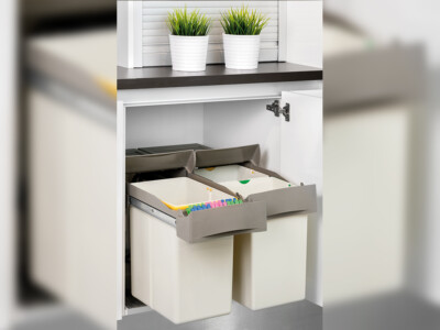 Ausziehbarer Küchenabfall Papierkorb 1x20L oder 2x14L