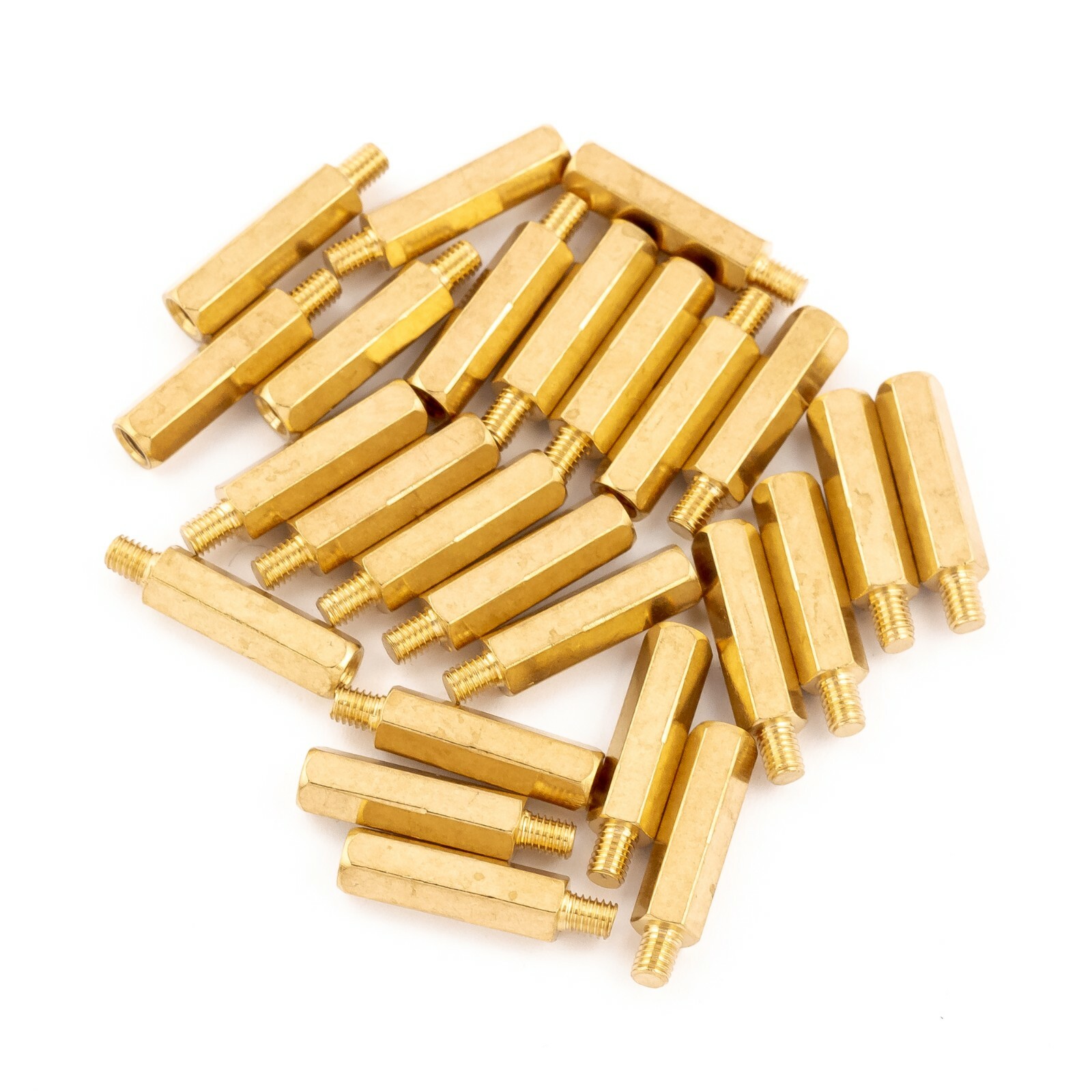 25-Piece Brass Hex Standoff Spacer Set