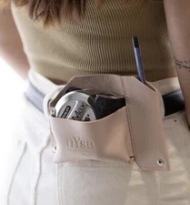 Pink Leather Tape Measure & Tool Holder - nYsa Brand - Heavy Duty Tool Pouch