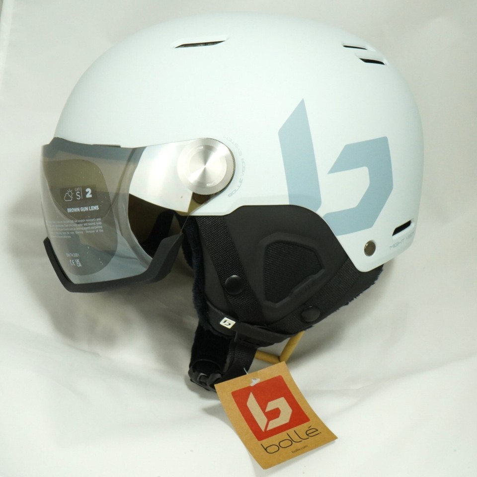 Casque De Ski Bollé Might Visor - Blanc, Taille S - Protection ABS Haute Résistance - Mixte