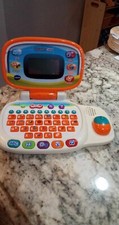 Vtech Tote and Go Laptop Preschool Learning System Orange White Tested  Works 