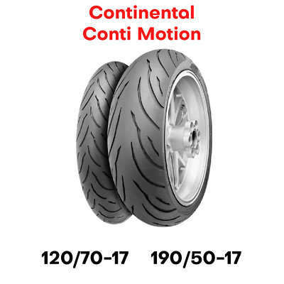 New Conti Motion Motorcycle Tire Set Front Rear 120 + 190 Radial 17'' Contimotion