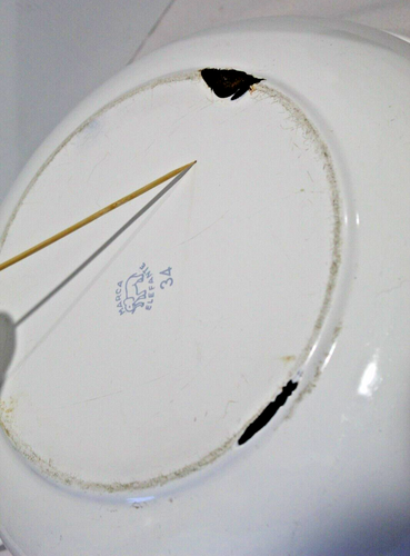 Large Porcelain Enamel Ware Tub Kitchen Cottage Basin Wash Bowl Handles Vtg VGC - Picture 7 of 16