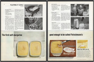 1967 Soft Fleischmanns Margarine Golden Corn Oil Low Saturated Fat Print Ad Vtg
