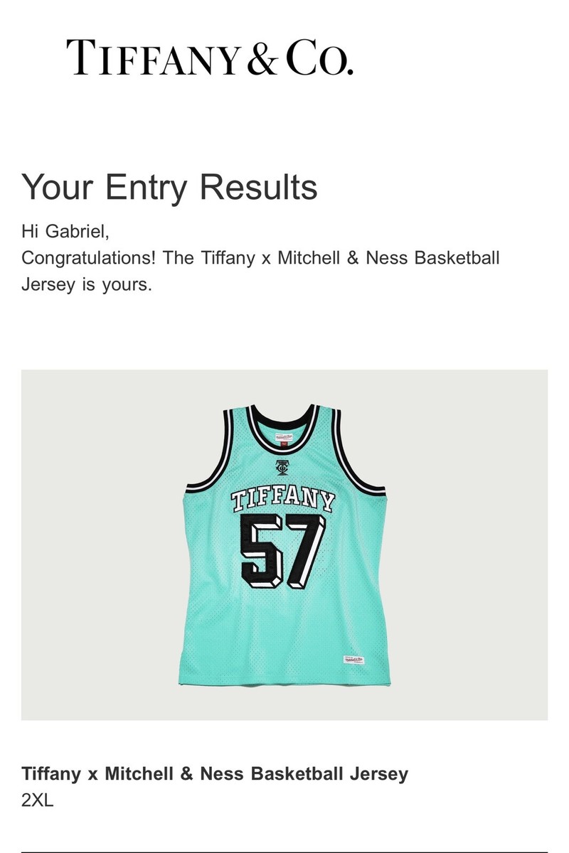 Tiffany X Mitchell & Ness Basketball Jersey (Size 2XL) | eBay