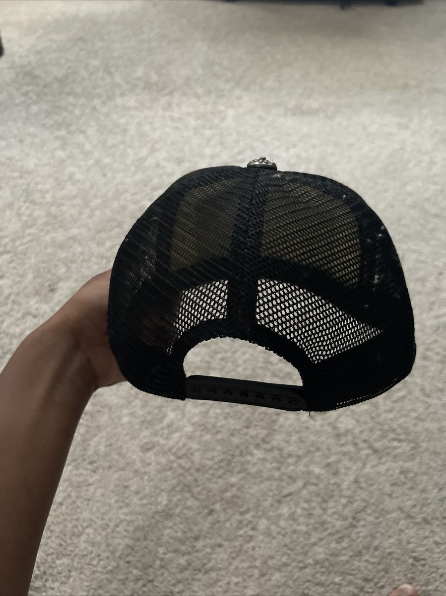 Chrome Hearts Matty Boy Chomper Lips Black White Trucker Hat Chrome Hearts Matty Boy Chomper Lips Black White Trucker Hat