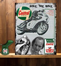 MIKE HAILWOOD LEGEND TT MOTORCYCLE  GARAGE SHED DAD Vintage Metal Sign RS405