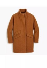 J.crew Cocoon Coat Sz 8 In Heather Acorn Italian Stadium Cloth Wool - Worn Once