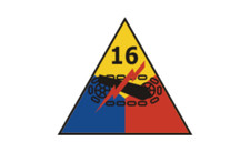 4" 16th armored division army bumper sticker decal usa made