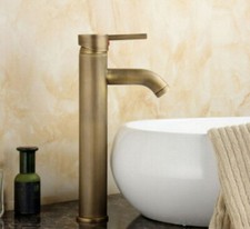 Retro Antique Brass Bathroom Sink Faucet Single Handle Vessel Mixer Tap 2nf012