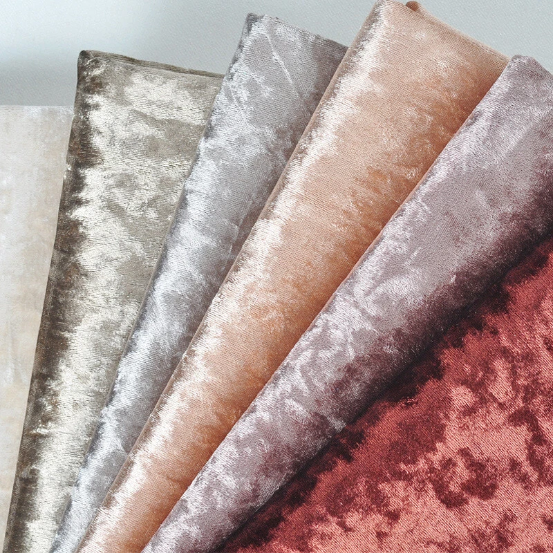 Gold Velvet Fabric Dress Stretch Gentle Thin Flannel Cloth DIY Clothing Sewing - Image 3 of 4