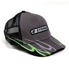Steiger Charcoal Gray with Neon Green Flames ...