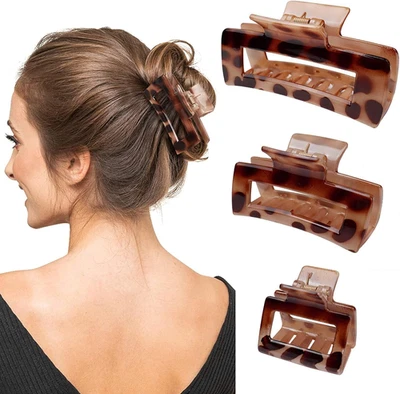Hair Clips for Women Thick Thin Curly Straight Long Hair, Non-Slip Square Large - Image 1 of 4