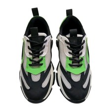Steve Madden Possession Black/Green Boyfriend Chunky Platform Sneakers Size 8M