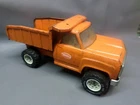 VINTAGE TONKA ORANGE DUMP TRUCK - # 13190 - 1970'S - PRESSED STEEL - 13 1/2"