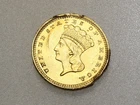 1878 $1 INDIAN PRINCESS HEAD GOLD COIN JEWELRY PIECE