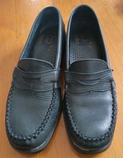 Dexter Comfort Women s Handcrafted Blue Pebble Leather Penny Loafer Shoes 8N