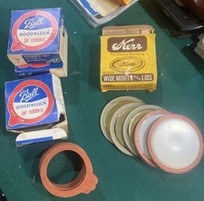 Vintage Ball Good Luck Jar Rubbers 3 (36) Unused Boxes & 12 KERR Wide Mouth Lids