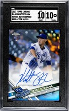 2017 Topps Chrome Rookie Auto Refractor 58/499 Matt Strahm #RA-MS SGC 10/10 GEM