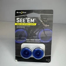 NITE IZE SEE'EM BLUE MINI LED BICYCLE SPOKE LIGHTS - NEW