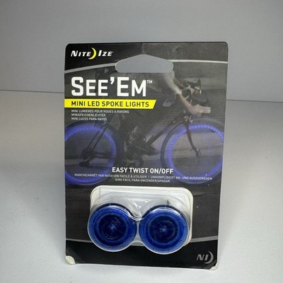 NITE IZE SEE'EM BLUE MINI LED BICYCLE SPOKE LIGHTS - NEW