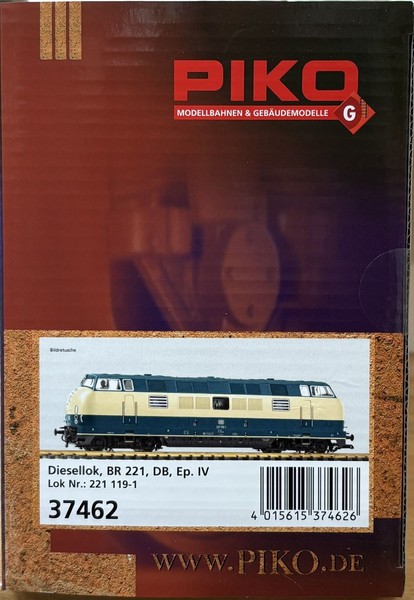 Piko 37462 G-Diesellok Br 221 Blau Beige Db Iv-image
