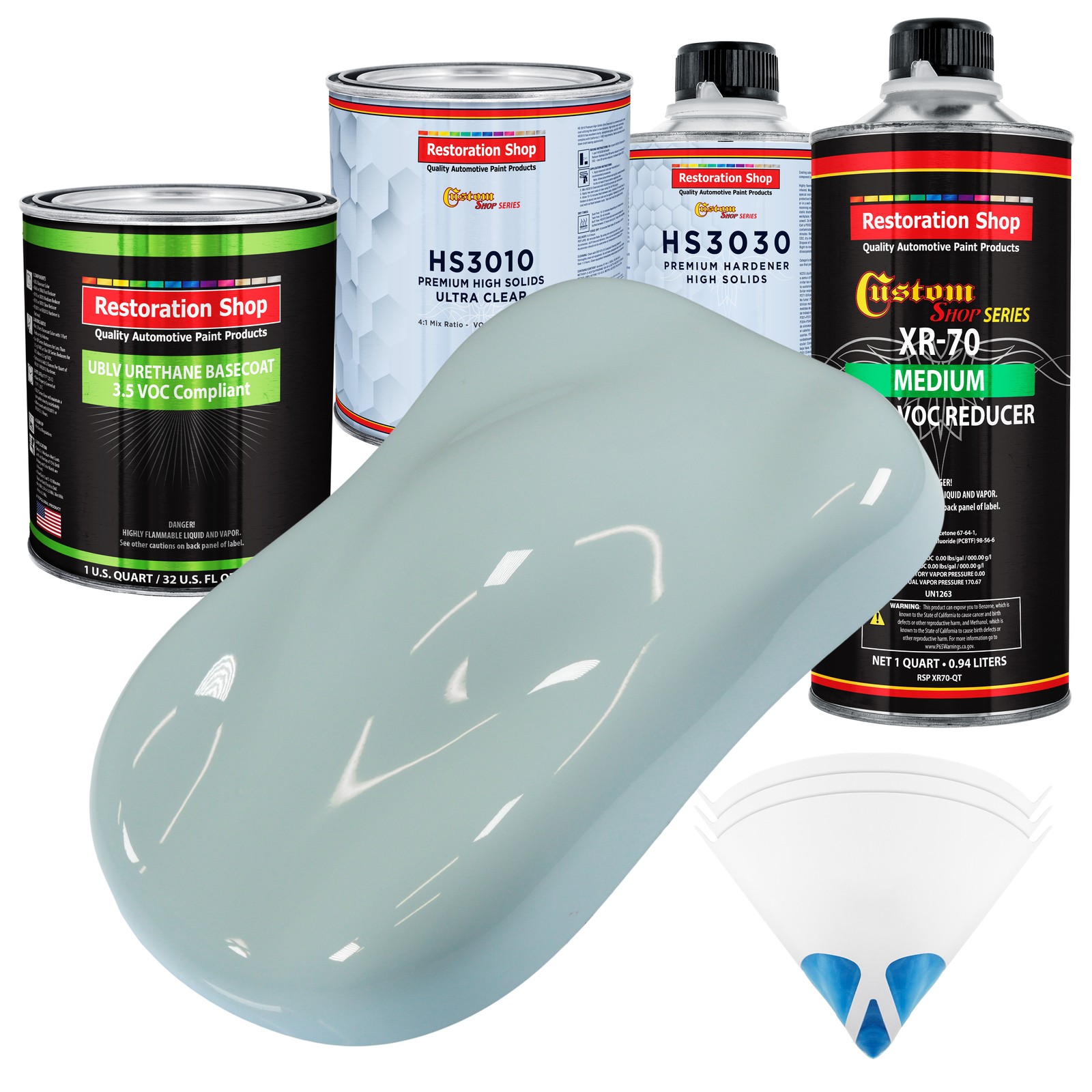 Diamond Blue Low VOC Urethane Basecoat Auto Body Paint Kit