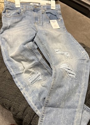 New Denizen From Levi's Boys' Taper Denim Jeans Light Wash Distressed 16 Regular