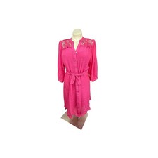 Women's M Figueroa & Flower NWT Pink 3/4 Sleeve Dress Beach Cruise Vacation