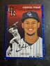 2023 Topps Chrome Platinum Anniversary Ezequiel Tovar #118 Blue /199 RC