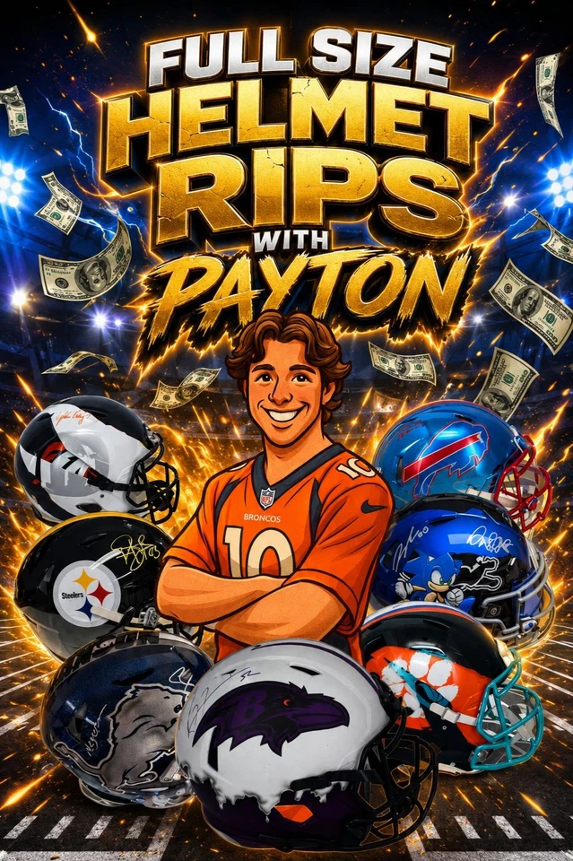 🔥 FULL -SIZE FIRE!!!  NFL HELMET BREAKS w/Payton! 🔥