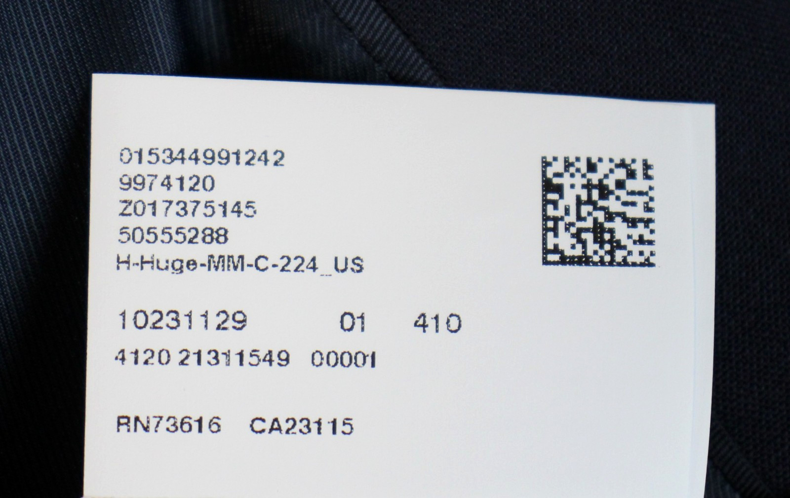 Hugo Boss Sport Coat 40 R Mens Slim Fit Huge Navy Blue Wool Blazer Jacket NWT thumbnail 9