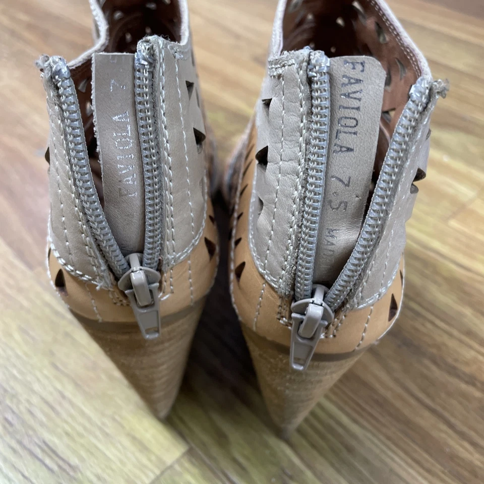 Jeffrey Campbell for Free People Faviola Color Block Cutout Western Booties 7.5 - Image 2 of 4