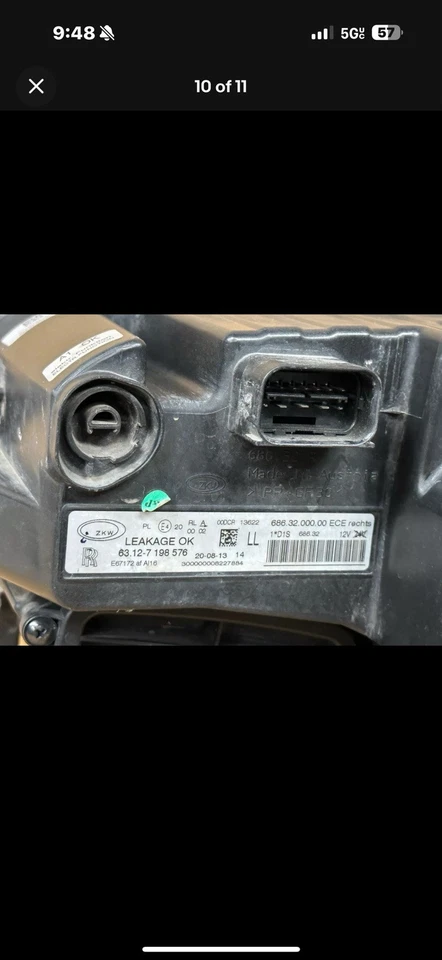  ¡PERFECTO! FARO COMPLETO DERECHO OCULTO ROLLS ROYCE WRAITH 2010-2014 OEM Foto 3 de 4