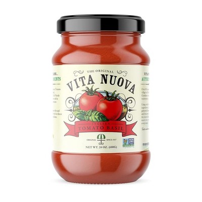 The Original Vita Nuova Tomato Basil Sauce 24 oz Jar -Authentic Sicilian Recipe
