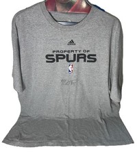 San Antonio Spurs Shirt Adidas Size XL Property Of Spurs Signed Matt Bonner