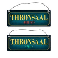 Thronsaal Ist Frei Oder Besetzt Toiletten-Wendeschild Mit Kordel Klo WC Thron