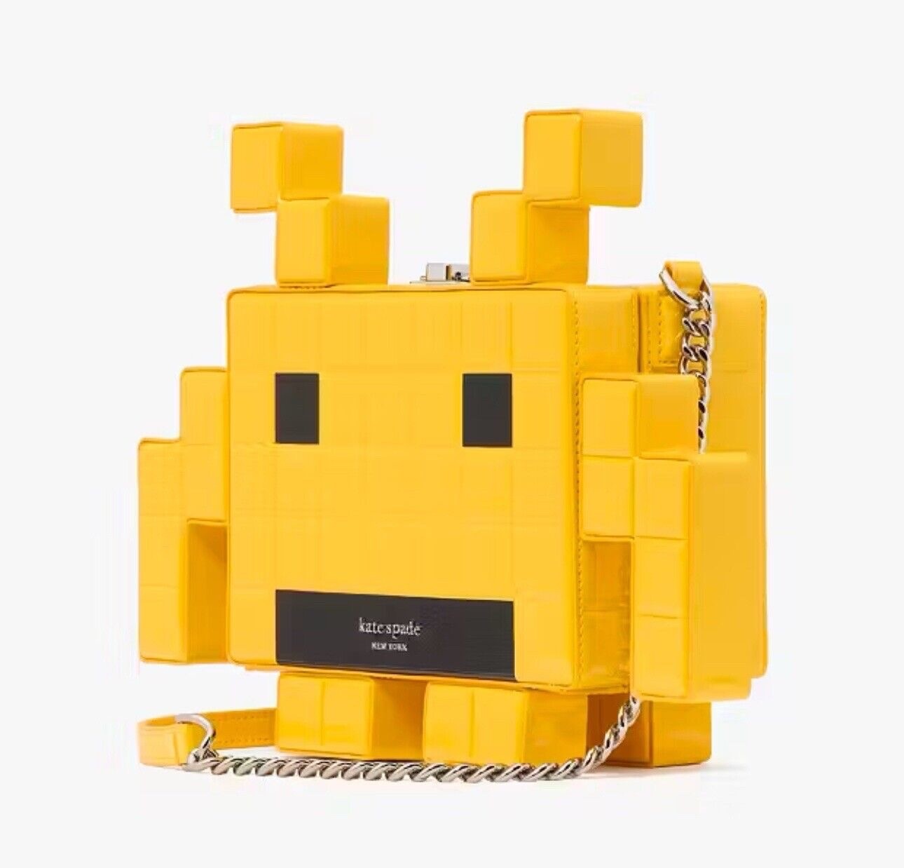 Kate Spade x Space Invaders Patent 3D Alien Crossbody Novelty Purse Handbag NWT