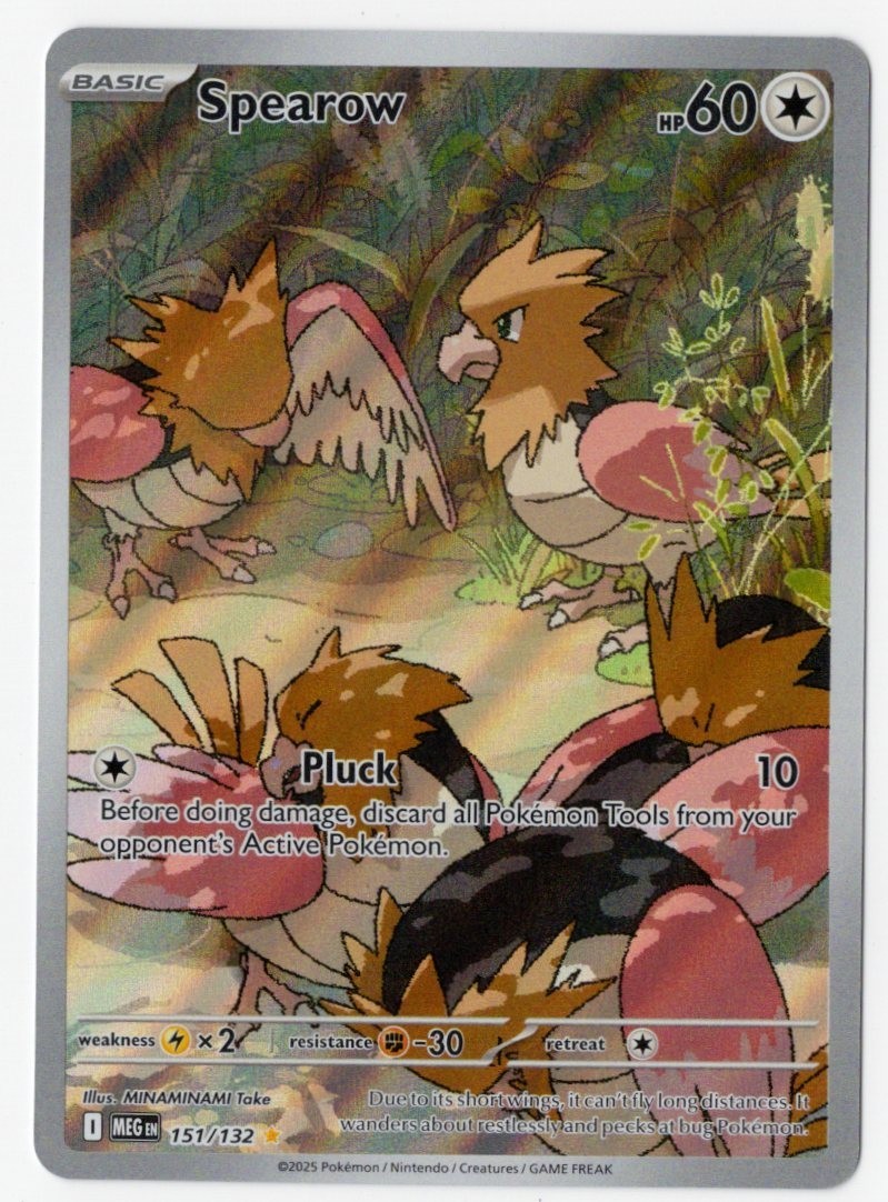 SPEAROW 151/132 MEGA EVOLUTIONS POKEMON (ILLUSTRATION RARE, NM)