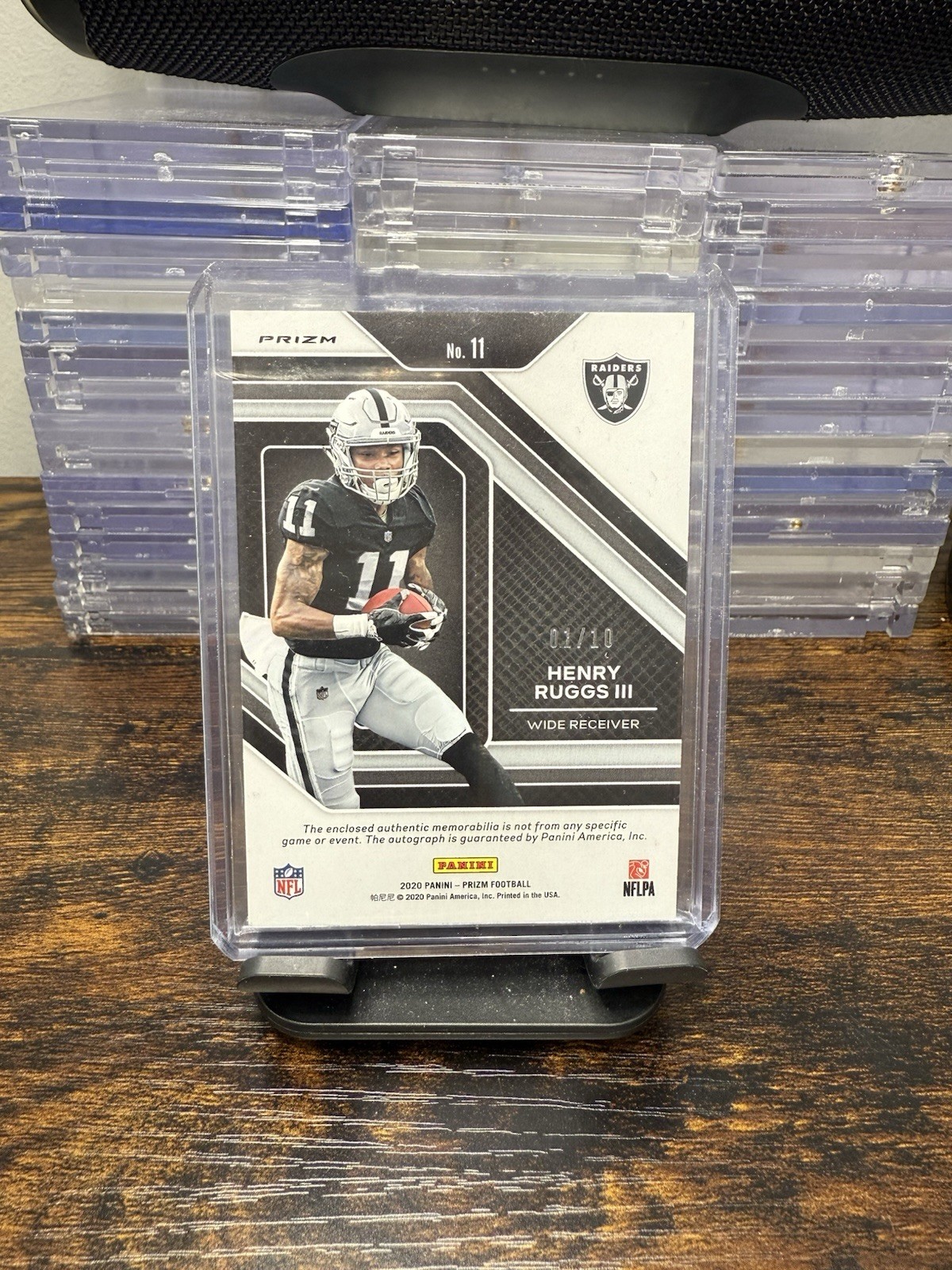 2020 Panini Prizm Henry Ruggs III Gold Prizm Rookie Patch Auto RPA /10 view 2