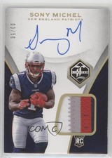 2018 Panini Limited Rookie Gold Spotlight 3/50 Sony Michel #107 Patch Auto 6fs