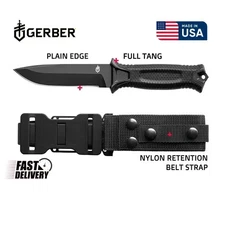 Gerber Gear StrongArm - Fixed Blade, Full Tang Knife - Black, Plain Edge