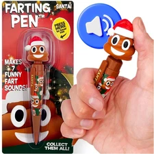 Farting Poop Pen w/ 7 Funny Fart Sounds - Kids Stocking Stuffer Gag Gift Prank