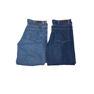 Lot of 2 LL Bean Natural Fit Mens Jeans  38x29 Denim Straight Leg 100% Cotton