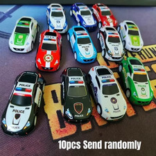 10-Piece Diecast Police Car Set for Kids - Inertia Sliding Toy Vehicles