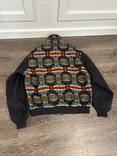 Pendleton Western Wear Giacca Uomo Grande Azteco Native Pride Bomber Misto Lana - Foto 6 di 7