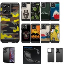Case For Moto G Stylus 2025  Flex TPU Fiber  Matte Black Flexible Cover